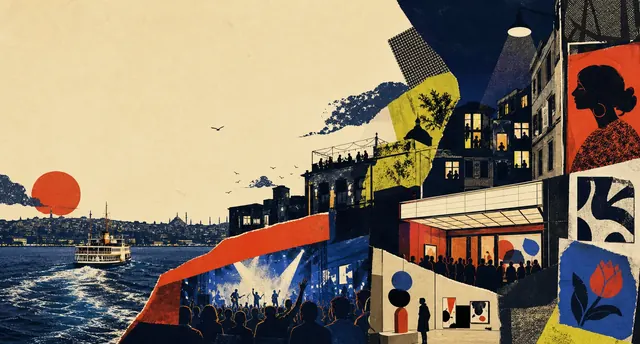 İstanbul’da vapur, müzik ve sergi anlarını bir araya getiren kolaj